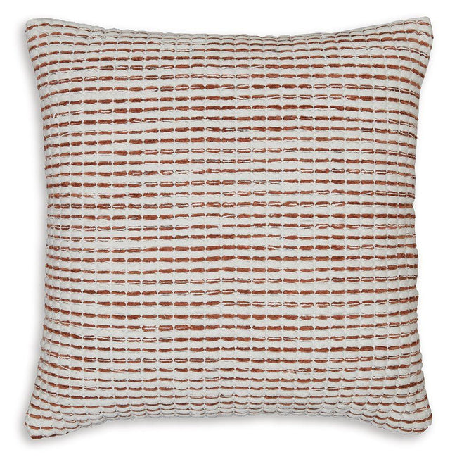 Ashley Nashlin Pillow (4/CS) - White/Rust