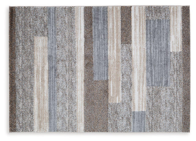 Ashley Sethburn Large Rug - Cream/Brown/Gray