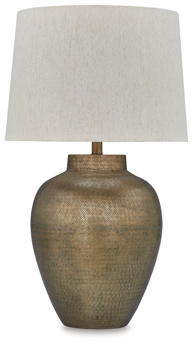 Ashley Madney Metal Table Lamp (1/CN) - Antique Gold Finish