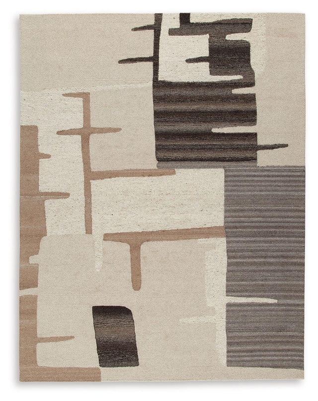 Ashley Kencher Large Rug - Beige/Brown