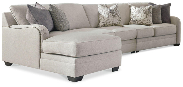 Ashley Dellara - Chalk - 3-Piece Sectional With Laf Corner Chaise And Armless Loveseat