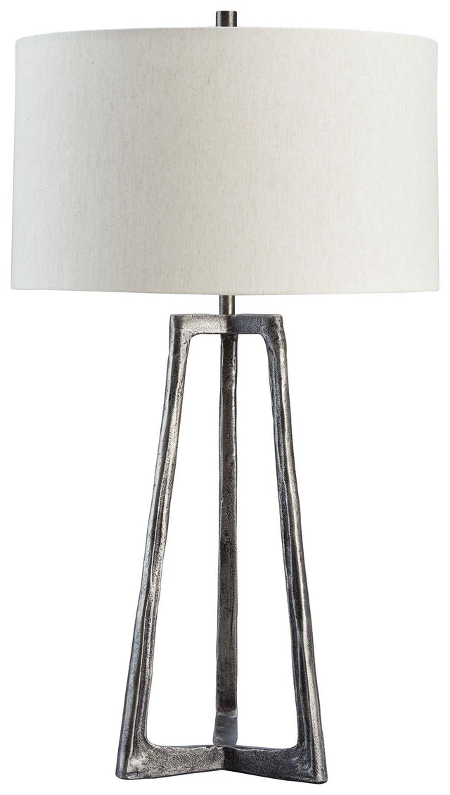 Ashley Ryandale Metal Table Lamp (1/CN) - Antique Pewter Finish