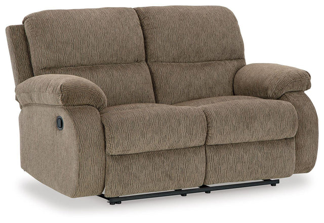 Ashley Scranto Reclining Loveseat - Oak