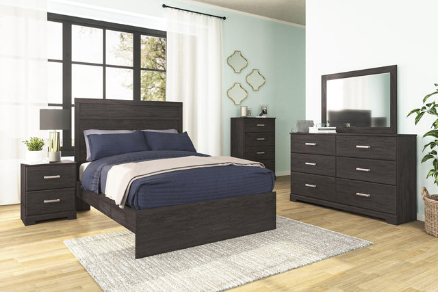 Ashley Belachime - Black - 5 Pc. - Dresser, Mirror, Chest, Full Panel Bed