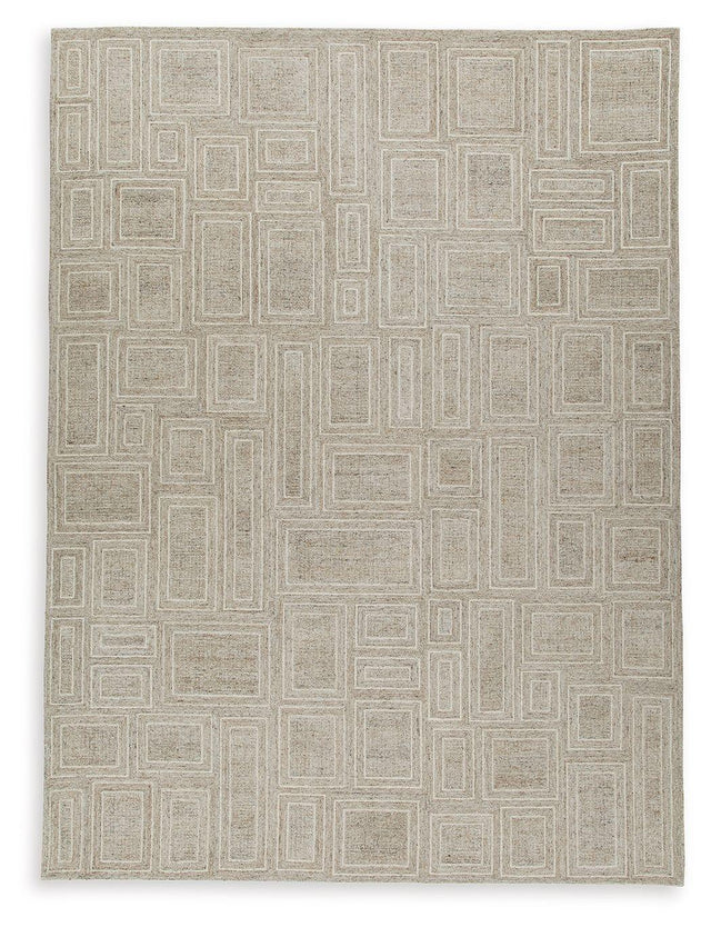 Ashley Brickburgh Extra Large Rug - Gray/Ivory/Honey