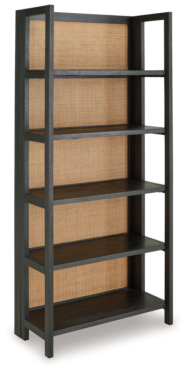 Ashley Abyard Bookcase - Black/Natural