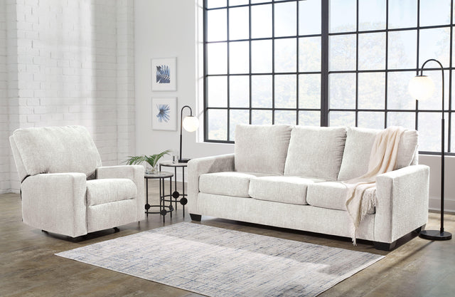 Ashley Rannis - Snow - 2 Pc. - Queen Sofa Sleeper, Rocker Recliner