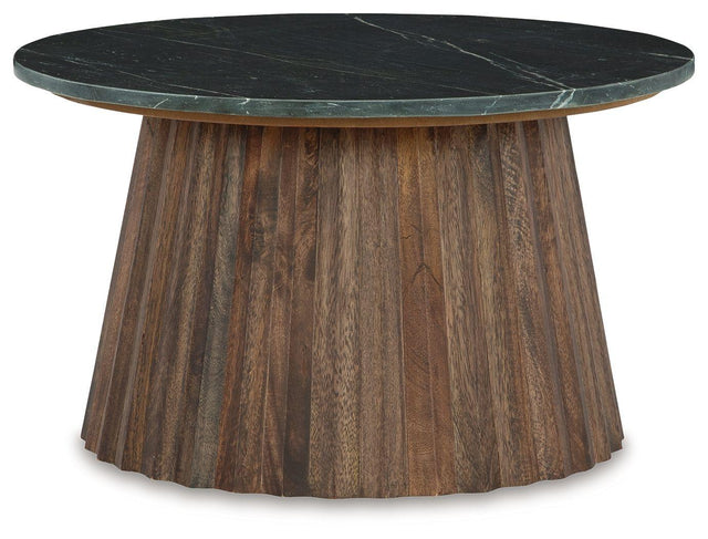 Ashley Ceilby Accent Cocktail Table - Black/Brown