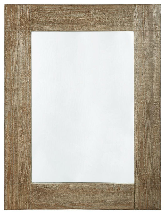 Ashley Waltleigh Accent Mirror - Distressed Brown