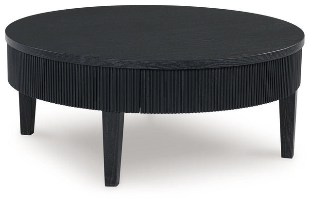 Ashley Marstream Round Cocktail Table - Black