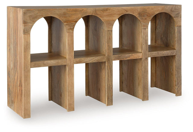 Ashley Luzmanacy Console Sofa Table - Natural Brown