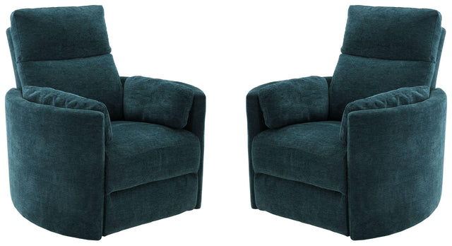 Parker House Radius - Power Swivel Glider Recliner (Set of 2) - Peacock