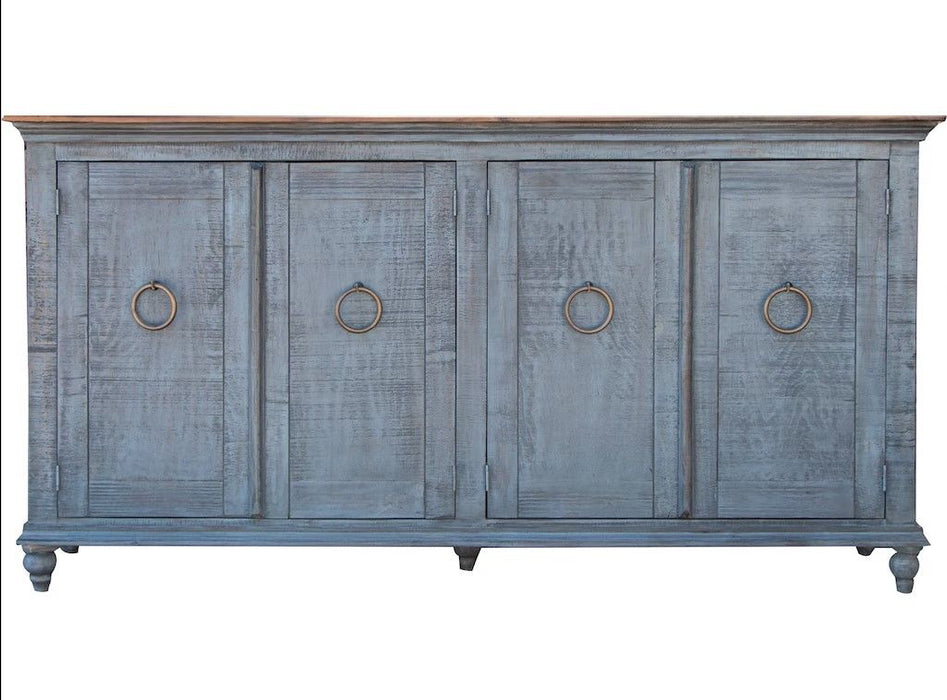 SOLD** Vintage Dark Blue Sideboard Cabinet, Buffet With Drawers