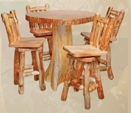 Rustic barstools with discount back