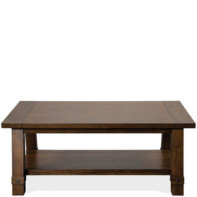 Riverside Furniture Windridge - Angle-Leg Cocktail Table - Sagamore Burnished Ash