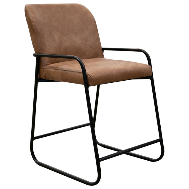 International Furniture Direct Comala - Metal Bar Stool - Cognac