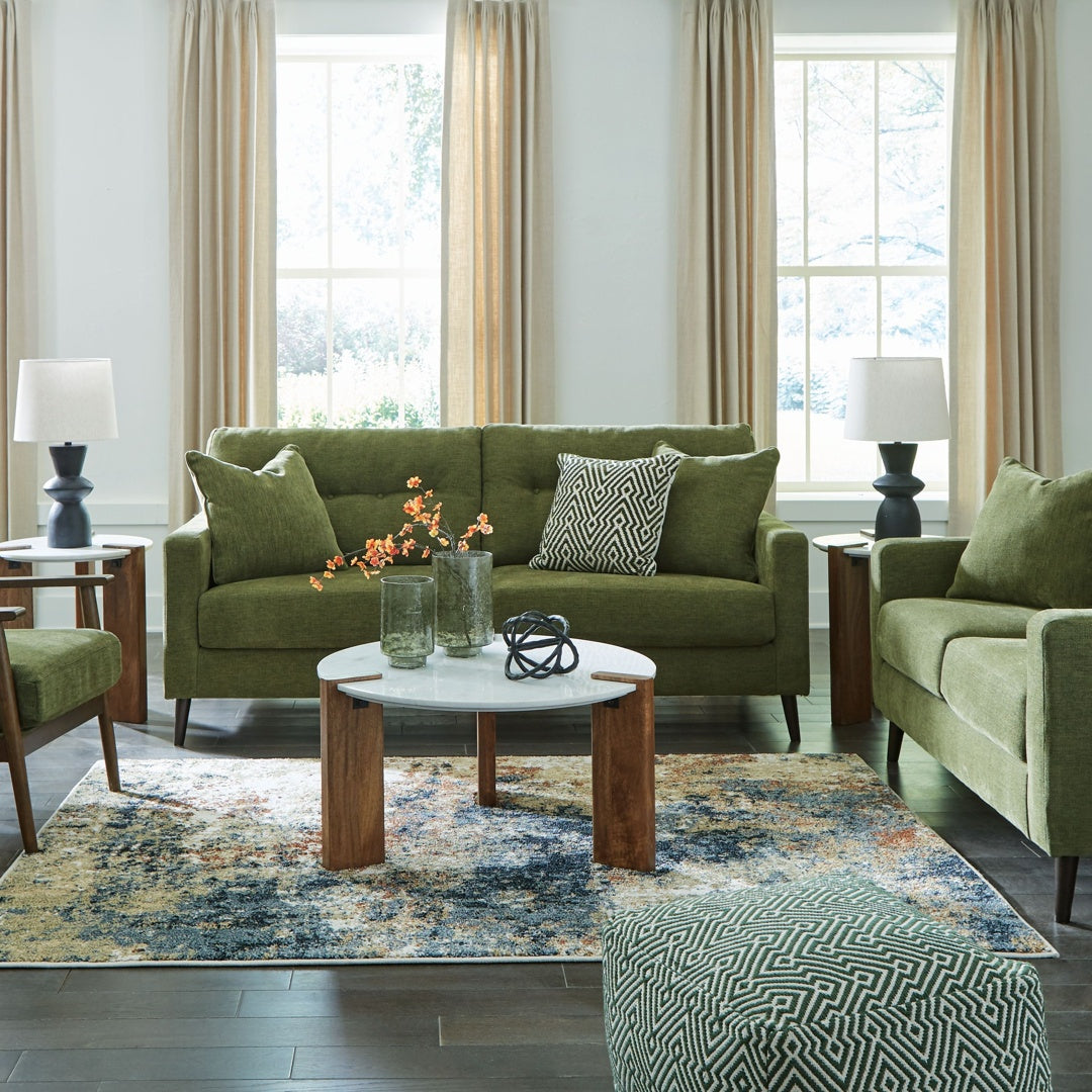 Ashley Bixler Olive 3 Pc. Sofa Loveseat Accent Chair