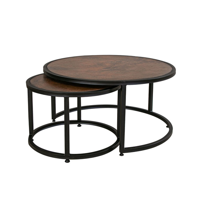 International Furniture Direct Blackburn - Cocktail Table - Black / Copper