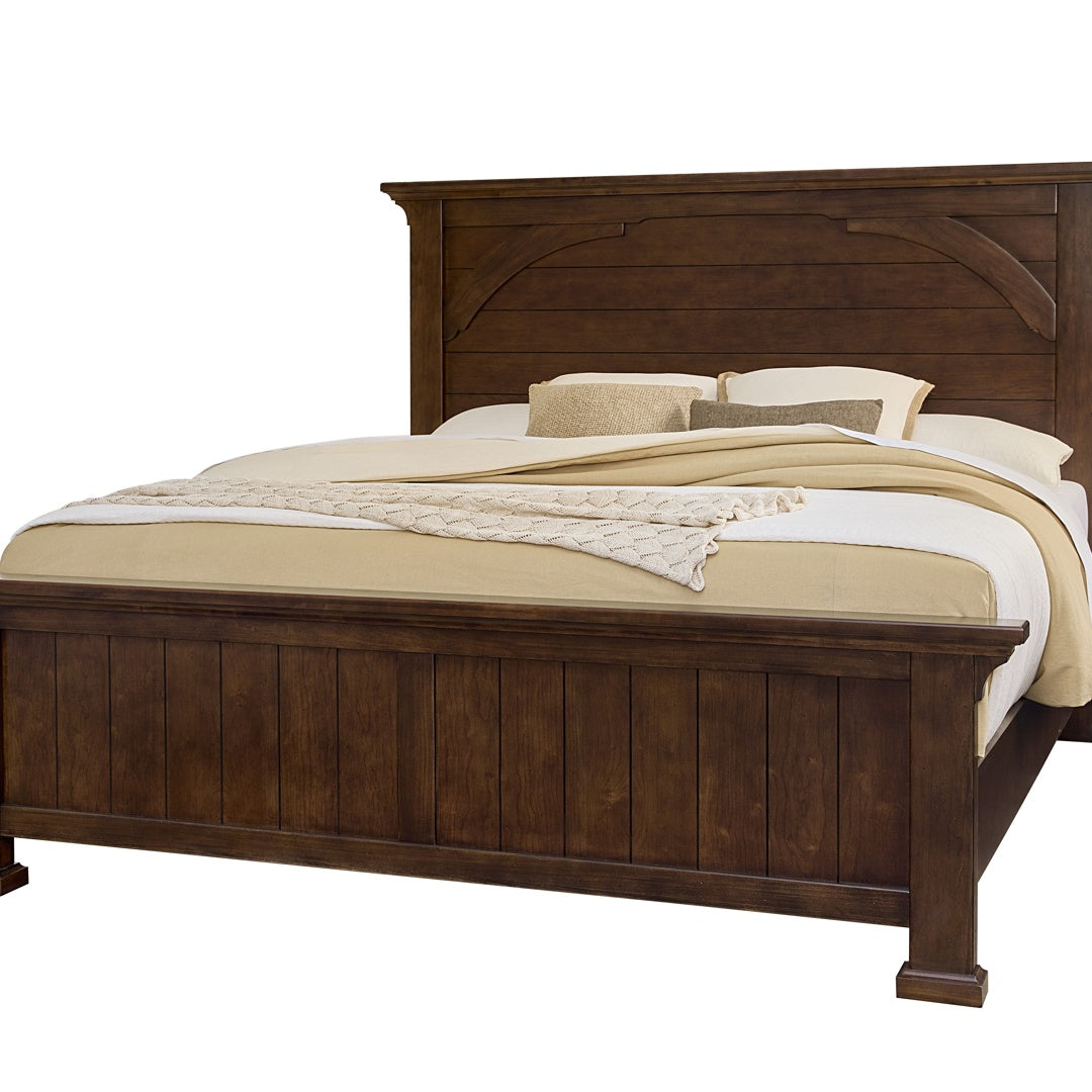 Vaughan-Bassett Vista - Queen Mansion Bed - Cherry — Big Barn Home Center