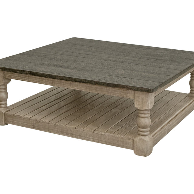 International Furniture Direct Natural Stone - Cocktail Table - Taupe Brown