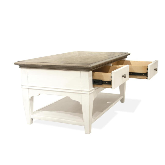 Riverside Furniture Myra - Leg Small Cocktail Table - Natural/Paperwhite