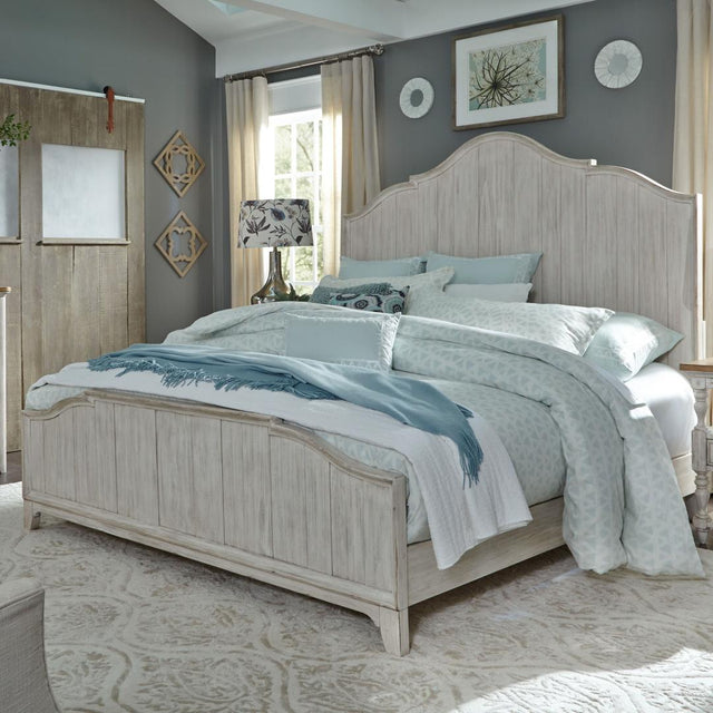 Liberty Furniture Farmhouse Reimagined - California King Panel Bed - White