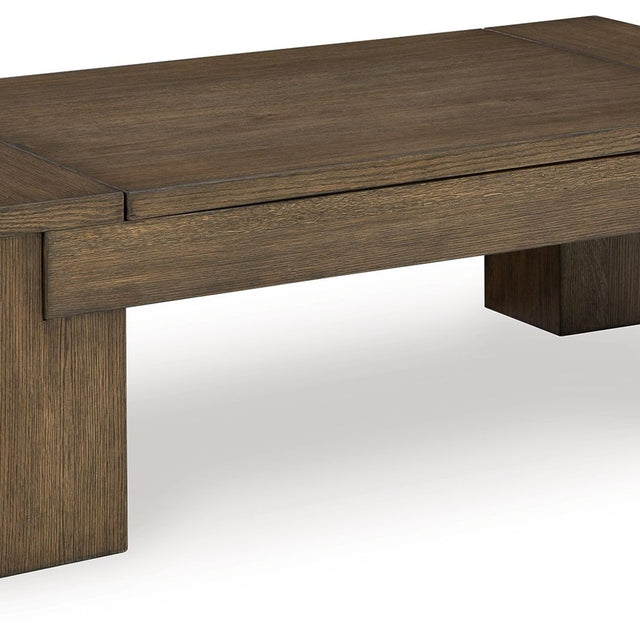 Ashley Rosswain Lift Top Cocktail Table - Warm Brown