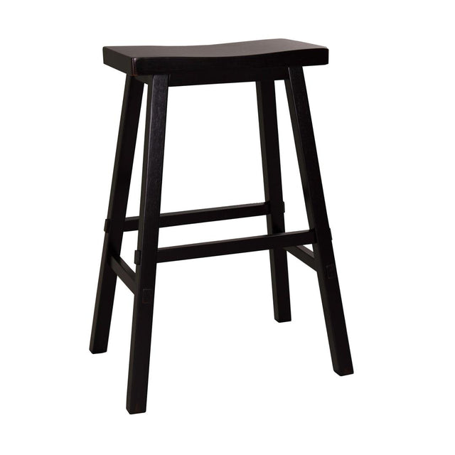 Liberty Creations 30 Inch Sawhorse Barstool - Black (RTA) - Multi