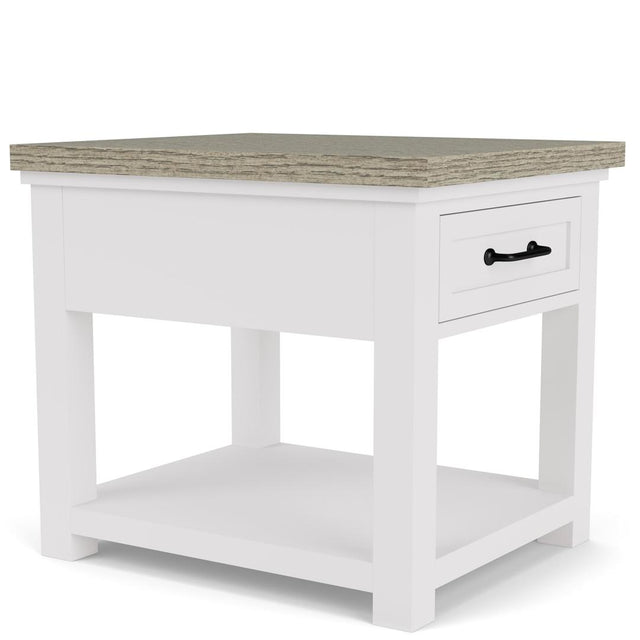 Riverside Furniture Cora - End Table - Cloud / Fog