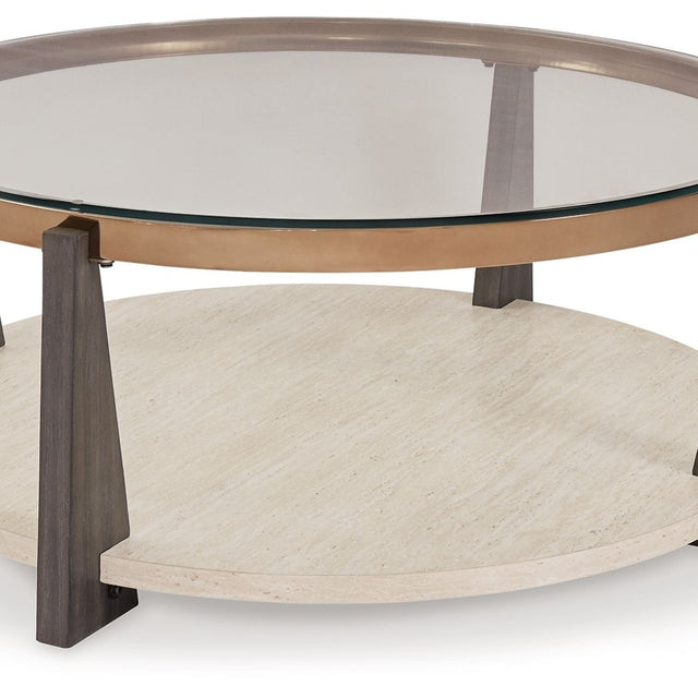 Ashley Frazwa Round Cocktail Table - Multi