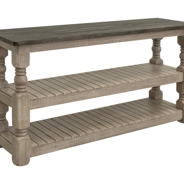 International Furniture Direct Natural Stone - Sofa Table - Taupe Brown