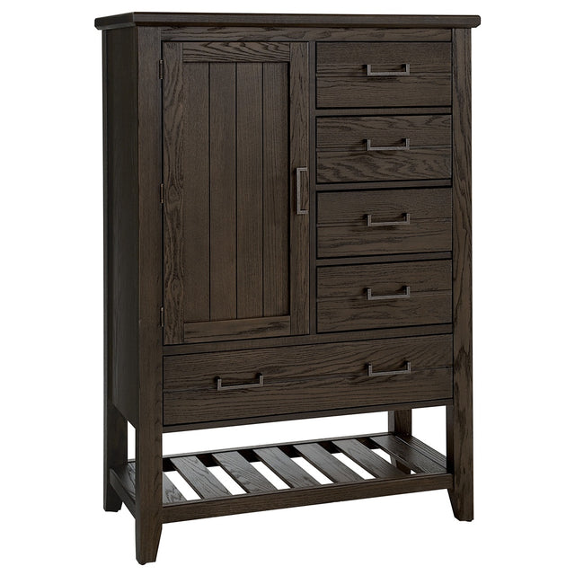 Vaughan-Bassett Passageways - 5-Drawers Door Chest - Charleston Brown