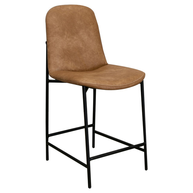 International Furniture Direct America - Metal Bar Stool - Cognac