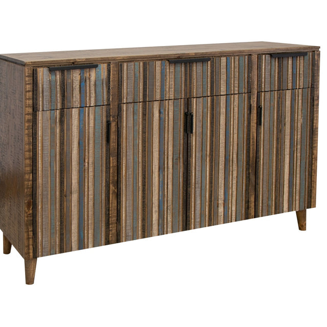 International Furniture Direct Tiza - Console - Peanut Brown/ Chalk Colors