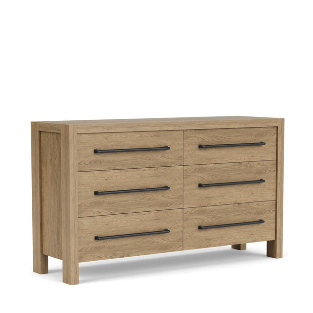 Riverside Furniture Davie - Six Drawer Dresser - Light Brown - Wood