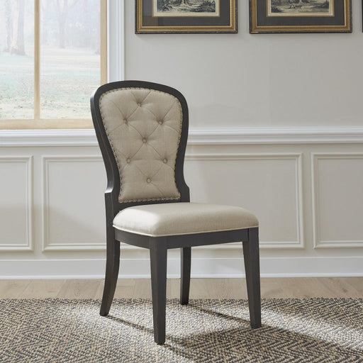 Riverside Furniture Davie Beige/Pale Oak Upholstered Side Chair