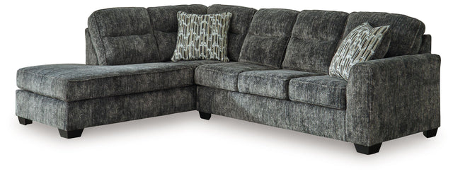 Ashley Lonoke - Gunmetal - 2-Piece Sectional With Laf Corner Chaise