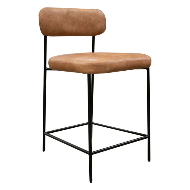 International Furniture Direct Salamanca - Metal Bar Stool - Cognac