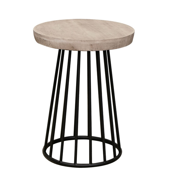 International Furniture Direct Cosalá - Chairside Table - Off White And Black