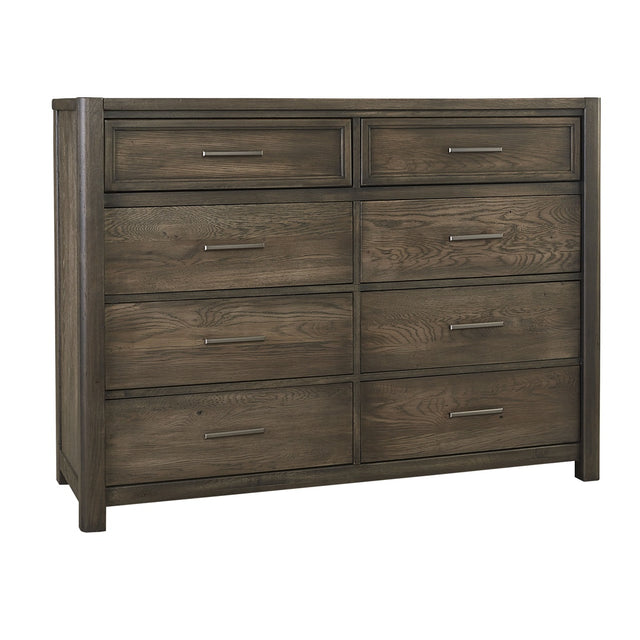 Vaughan-Bassett Crafted Oak - Dresser 8 Drawers - Dark Brown