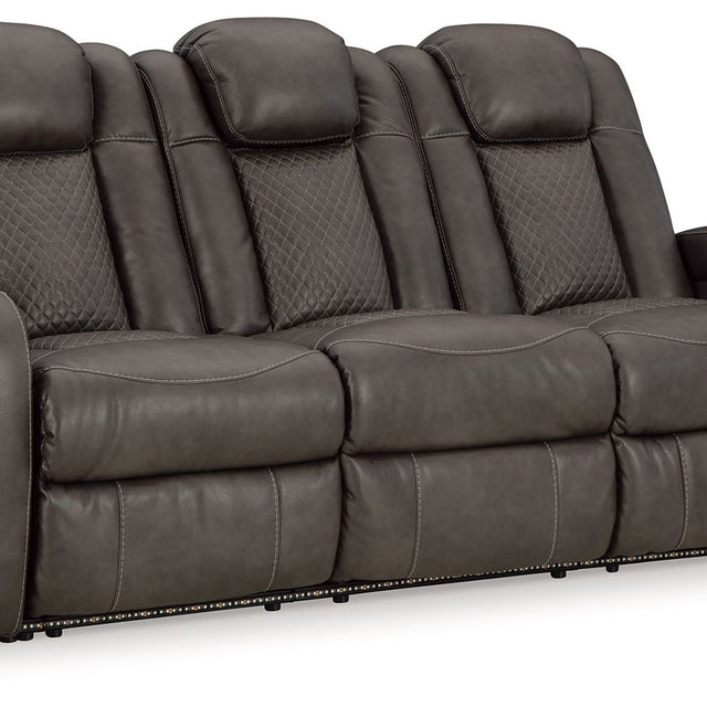 Ashley Fyne-Dyme PWR REC Sofa with ADJ Headrest - Shadow