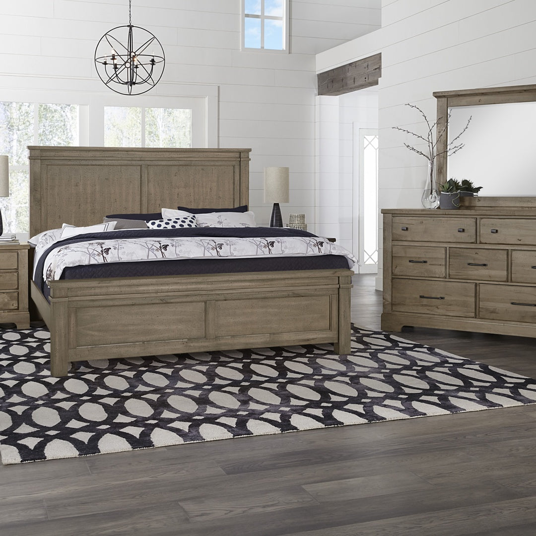 Vaughan-Bassett Cool Rustic - King Mansion Bed With Mansion Footboard ...