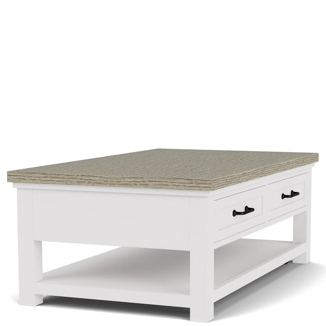 Riverside Furniture Cora - Large Cocktail Table - Cloud / Fog