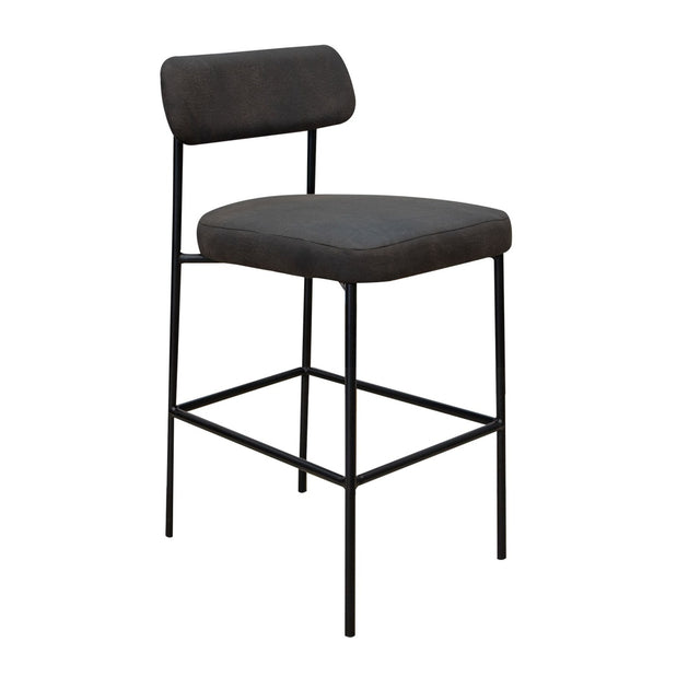 International Furniture Direct Salamanca - Metal Bar Stool - Black