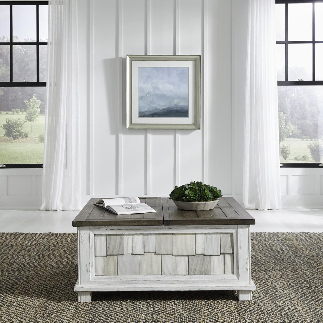 Liberty Furniture River Place Lift Top Storage Cocktail Table Whit Big Barn Home Center