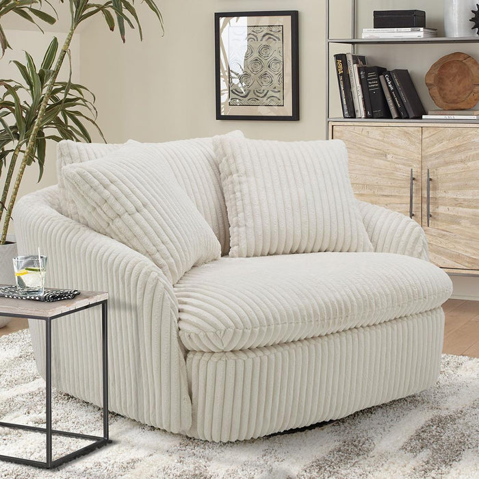 Parker Living Utopia - Mega Ivory 2 Seat Sofa with Lumbar Pillow