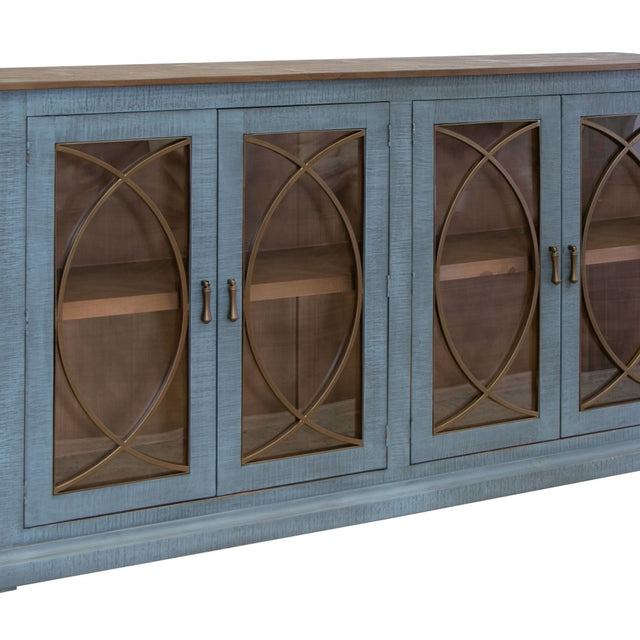 International Furniture Direct Marlin - Console - Translucent Blue