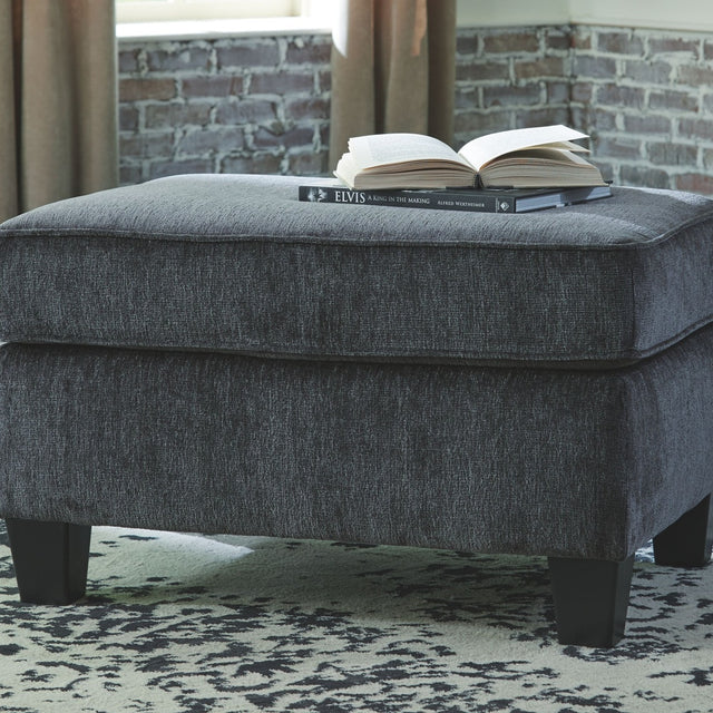 Ashley Abinger Ottoman - Smoke