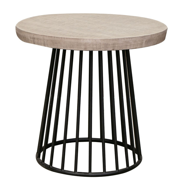 International Furniture Direct Cosalá - End Table - Off White And Black