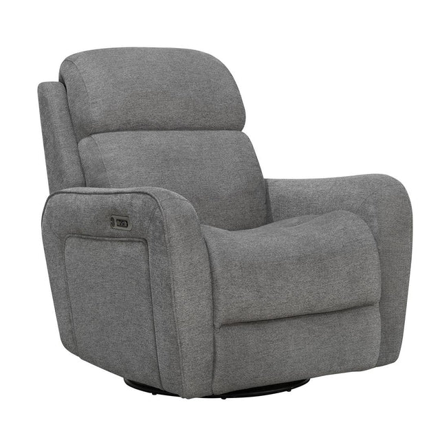 Parker House Quest - Powered by FreeMotion Swivel Glider Cordless Recliner - Upgrade Charcoal